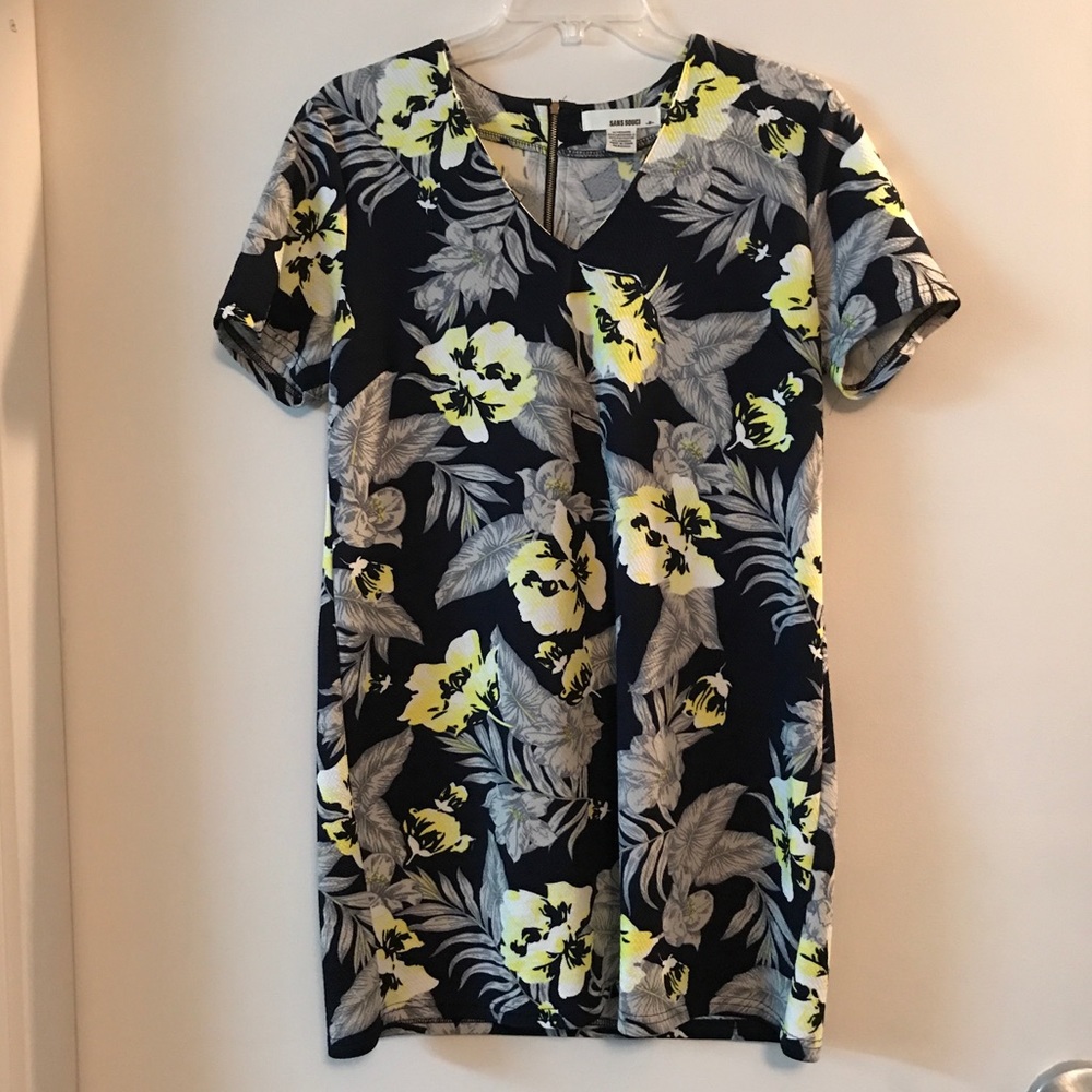 Navy Floral Dress